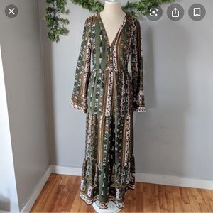 Altard state tribal dress with bell sleeves